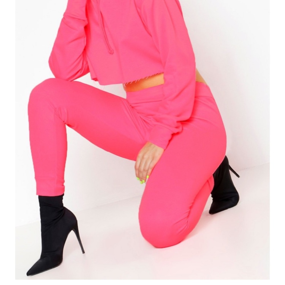 Boohoo Neon Pink Sweatpants
